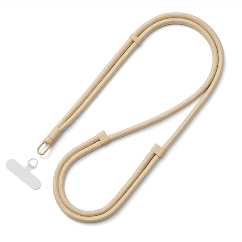 MORSUNBELA cordon telephone portable, universel cordon téléphone, tour de cou telephone portable, cordon porte-clés, réglable de 40 cm à 80 cm tour de cou, pour téléphone, clés - camel
