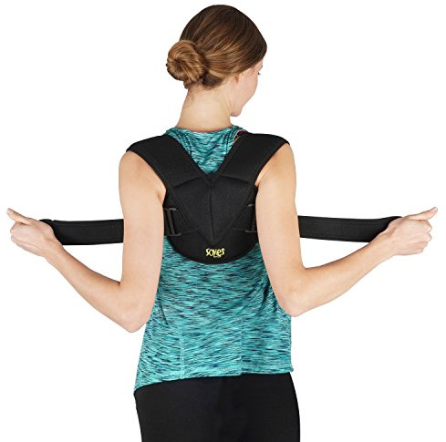 SOLES Clavicula bandage justerbar, flexibelt, ventilerande tyg – unisex – Clavicula bandage för skador på nyckelben (stor x stor)