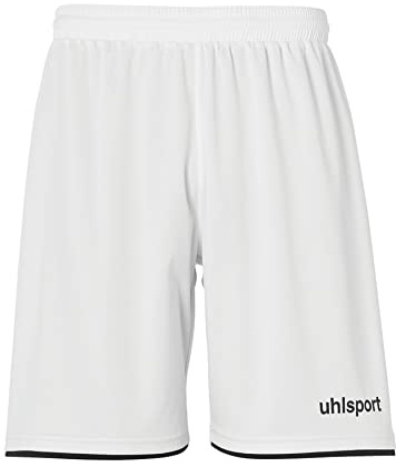 uhlsport Club Short de Football pour Homme, Homme, 100380602, Blanc/Noir, 116