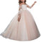 Aibaowedding Robe de demoiselle d'honneur en dentelle brodée à manches longues pour enfant, Rose, 10-11 ans