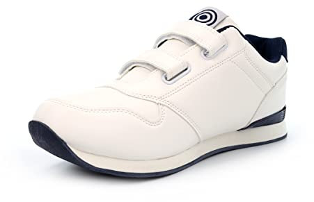 Mens Lawn Bowling Shoes Mens Lawn Bowls Shoes Mens Touch Fastening Bowling Shoes Mens Touch Fasten Bowling Shoes (Small Fit Order 1 Size Up) 8 UK White