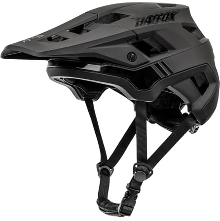 BATFOX Bike Helmet,Mountain Bike Helmet Helmets for Men Women Adults Youth (Black, XL(61-63CM))