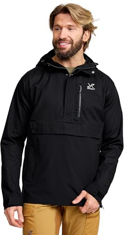 RevolutionRace Rambler Lightweight Anorak para Hombre, Chaqueta Ligera para Exteriores, Black, S