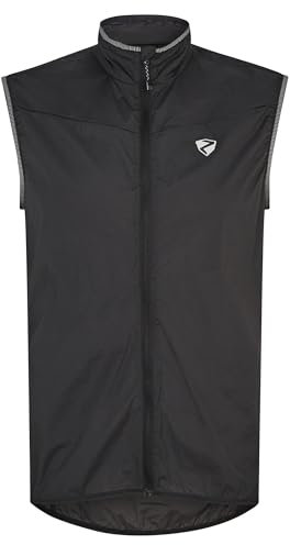 Ziener Herren NOWIG Windweste - Fahrrad|Mountainbike|Outdoor - winddicht,atmungsaktiv,wasserabweisend, black, 46