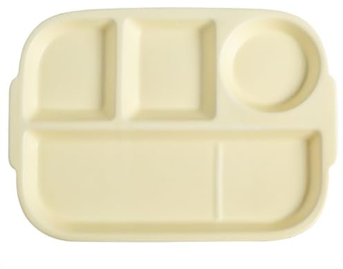 OnePine delad menytallrik porslin, desserttallrik salladstallrik tallrik 4 delar keramik, diettallrik för portionskontroll