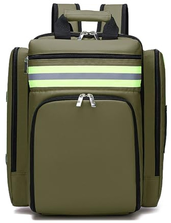 Lyirfan First Aid Backpack Bag,Emergency Medical Backpack Empty,For Trauma Medical Backpack Travel Paramedic Bag, BAG ONLY (Army green)