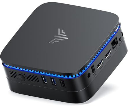 NiPoGi Essenx E1 Mini PC W11 PRO Ιntel Alder Lake N95(Max 3,4 GHz) 16GB DDR4 256GB SSD,Mini Computer Dual Display 4K@60Hz HDMI 2.0+DP 1.4 Desktop PC mit Gigabit Ethernet/2.4+5G WiFi/Bluetooth für Büro