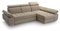 FurniShop24 Ecksofa mit Schlaffunktion und Bettkasten - Eckcouch L-Form mit Bewegliche Kopfstützen, Klappsofa - Schlafcouch zum Wohnzimmer, Modern Design Schlafsofa Bianco: Cappuccino, Ecksofa Rechts