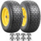 PaoWin 2PCS 16x6.50-8 Vollreifen 16 Zoll pannensichere 16x6.50-8 Räder mit 3/4 Zoll Achsbohrung und doppelt abgedichteten Lagern, kompatibel mit Sackkarren, Schubkarren, Rasenmäher reifen| gelb