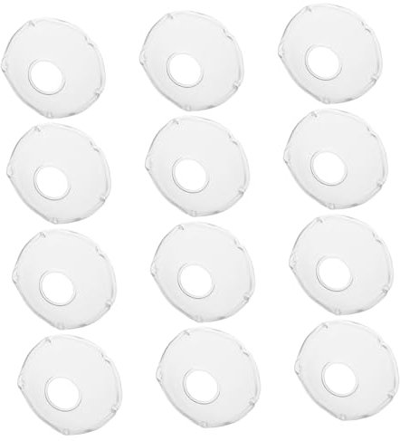 GRIRIW 12 Pezzi protettore di di vassoio cera accessori candele pulizia candele vassoio candele protezione antigoccia raccoglitore di gocce di Bicchiere Transparent