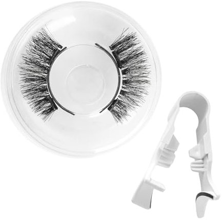 Magnetique avec applicateur, kit di ciglia finte magnetiche nere con gambo magnetico forte e aspetto denso, facile applicazione senza colla.