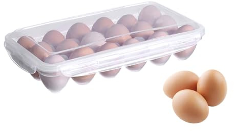 ZHYUAN Boîte de rangement pour œufs,Récipient à œufs,Support à œufs,Boîte à œufs,Rangement des œufs,Boîtes de rangement pour œufs,Peut contenir 18 personnes,convient aux réfrigérateurs et aux cuisines