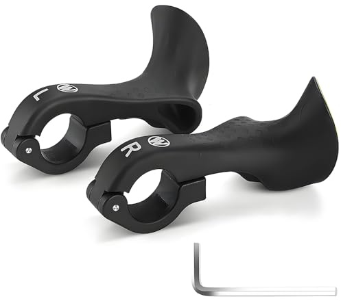 HillMiles MTB Mountain Bike Bar Ends Comfortable Ergonomic Bicycle Handlebar Ends, Bike Bar Extender for 21.8-22.2mm Standard Diameters Handlebars
