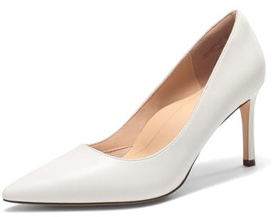 DREAM PAIRS Kvinnor Arbete Stift Hälskor | 8,5 cm stilettklack, avsmalnande tå, bågstöd, halkfri sula, elegant för kontor.