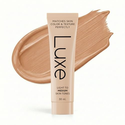 Luxe Research Color Changing Foundation – Instantly Adapts to Your Skin Tone – Buildable Light-to-Medium Coverage – 12-Hour Wear – Natural Dewy Finish