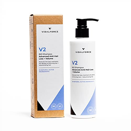 NY VidalForce Anti-Fall Shampoo V2 | Avancerat fall | Ger volym omedelbar I schampo utan sulfater och silikon 250 ml