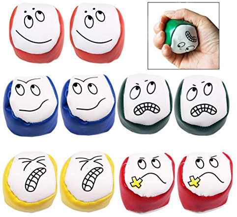 iwobi Jonglierbälle für Anfänger, 10er Set Kreative Beanbag Bälle zur Jonglage für Kinder/Erwachsene/Anfänger/Profis