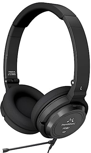 SoundMAGIC P23BT Casque Bluetooth san Fil avec Micro CVC Suppression du Bruit Écouteurs HiFi Stéréo Connexion Stable du Signal sans Fil Longue Durée d’Utilisation Câble Amovible Idéal pour Jeux Noir