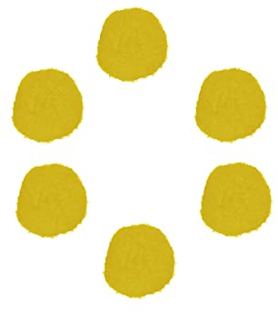 INNSPIRO Pompon polipropilene giallo 25 mm. 50 pezzi, ideali per artigianato con bambini, decorazioni e attività creative