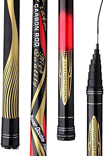Teleskophohe Hohe Carbon Ultra Light Super Hard Pole 8m 9m 10m 11m 12m 13m 14m 15m 16m Langer Abschnitt Angelrute 894 (Color : 15m)