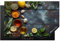 KitchenYeah© Herdabdeckplatte Einteilig Küche Herdabdeckung Induktionsfeld Ceranfeld Herdabdeckplatten Vinyl Matte Aufrollbar Vintage - Kräuter - Gewürze - Holzdruck - Stilleben - 80x52 cm