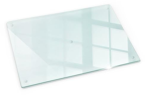 Wallfluent Tabla de Cortar Fáciles de Limpiar De cristal 80x52 cm Transparente Para la cocina