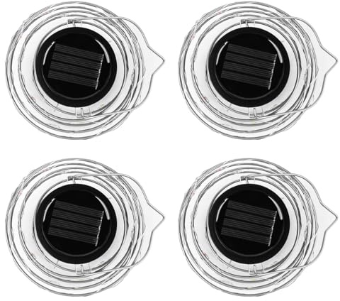 Namvo 4-pack solspiralljus - trädgårdslyktor i järn med ananasdesign, flerfärgade lampor (röd, blå, gul, grön), idealisk för uteplats, trädgård och trädgårdsdekoration