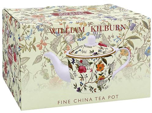 The Leonardo Collection William Kilburn Kilburn Teapot for Kitchen | Lovely Kitchen Accessories for Home | Without Tea Strainer Tea Pot for Everyday Use | Durable Tea Pot for Home & Office