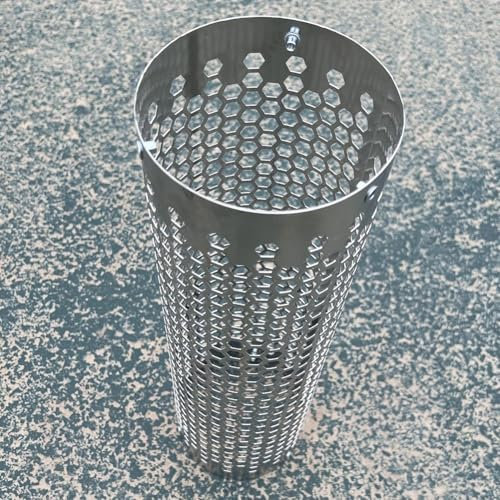 Kit de tubo de chimenea de acero inoxidable, tubo de chimenea de camping, tubo de tienda de campaña, tubo de chimenea, cubierta de malla anticaliente, 40 x 12 cm