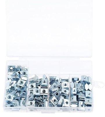Tuerca deslizante en T, tuerca deslizante en T roscada, tuerca deslizante en T (200 piezas/juego, M3, M4, M5, M6), tuerca deslizante en T galvanizada, tuercas de ranura en T galvanizadas for perfiles