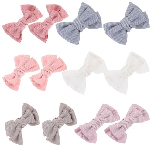 Hohopeti Fasce per Chioma Bambina Accessori DIY Fiocchi Carini in Nylon Morbido 12 Pezzi per Uso Quotidiano per Bambine e Bambini