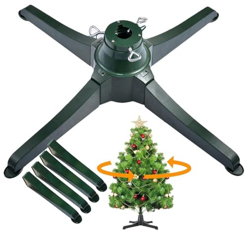 360° Roterande Julgransfot, 360° Dubbelriktad Rotation, För Julgranar 2,1 m Höga Och 3,8 m Vikt, Kraftig Stabil Roterande Bas 65cm