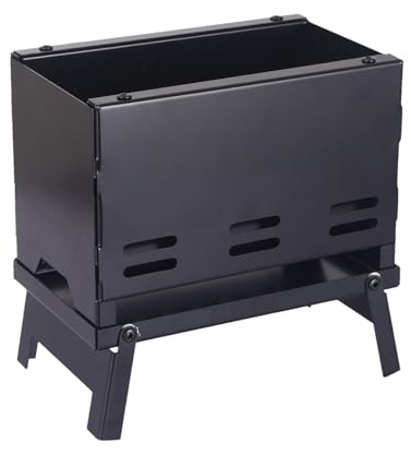 Parrilla de carbón portátil, hornillo barbacoa plegable – Parrillas de carbón portátiles | para camping, playa, picnic, patio, jardín, casa, cocina al aire libre y