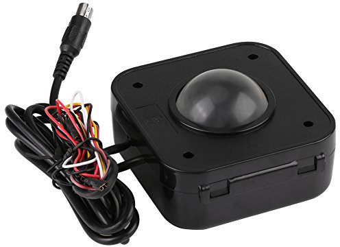 Bewinner LED Trackball Mouse Arcade Trackball Mouse for PC, Illuminated 4.5cm Round LED Trackball Mouse PS/2 PCB Connector for Arcade