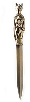 RY DISPLAY Metal Ancient Egyptian Totem Letter Opener Creative Office Gift for Historian Or Archaeologist (（Bronze） Anubis)