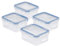 LocknLock HPL805S4 Lock 4-Piece Food Storage Container Aufbewahrungsdosen-Set aus Kunststoff, Transparent