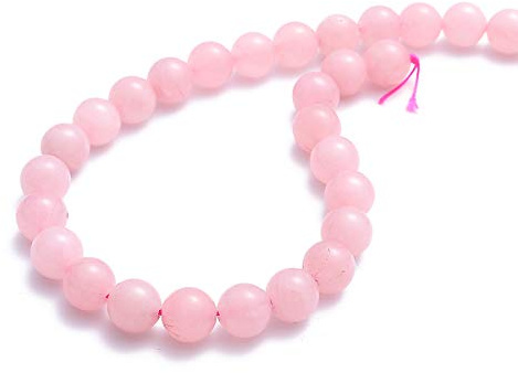BEADIA Natural Rose Quartz Crystal Stone Round Loose Semi Gemstone Beads for Jewelry Making 6MM 61PCS