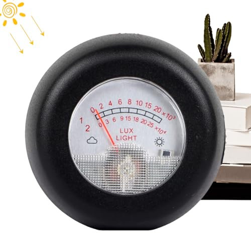 Maodom Esposimetro, Esposimetri per Illuminazione,Misuratore di Temperatura e Luce a puntatore 2 in 1 Fotografia | Luxmetro Portatile, esposimetro per Piante da Interno, Portata Fino a 250.000LUX