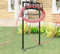 Kingson Soporte para manguera de agua independiente, soporte para manguera de jardín con capacidad para manguera de 150 pies, soporte de manguera de almacenamiento resistente con cesta de