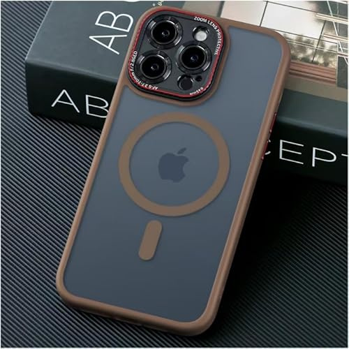 JUESHITUO para iPhone 16 Pro MAX Funda con Magsafe [Grado Militar] [Protección de Cámara Integrada] Mate Resistente a Arañazos y Huellas Dactilares para iPhone 16 Pro MAX Funda Titanio Desierto