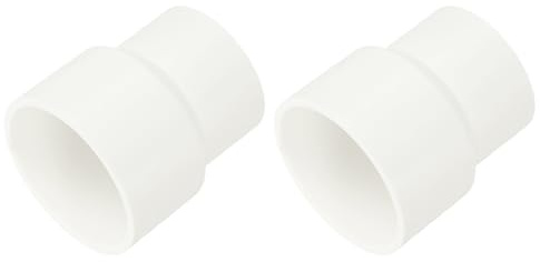 sourcing map 2 raccordi per tubi riduttori in UPVC, 3,8 cm x 3,8 cm, connettore adattatore per tubo dritto per fognature domestiche, linee idriche, bianco
