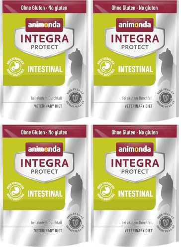 animonda Integra Protect Intestinal Gatto, cibo dietetico per gatti, alimento secco in caso di diarrea o vomito, 300 g (Confezione da 4)