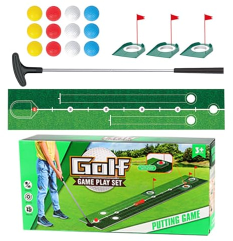 Esterilla de putt para interior - verde de entrenamiento completo para exteriores | Esterilla de ejercicio para juegos de interior, accesorios de golf y equipo de ejercicio para niños y niñas, para