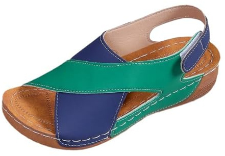 Générique sandale femme orthopédique Sandale Orthopédique Femme Été Sandales Léger Confortable Conception Croisée Compensées Chaussures Élégant Respirantes Ergonomie sandales plage