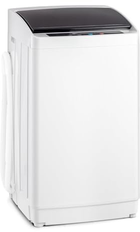 LEADZM Toplader Waschmaschine 5KG，Waschvollautomat mit Schleuder & Edelstahltrommel，Mini Waschmaschine ideal für Apartments & Wohnmobile