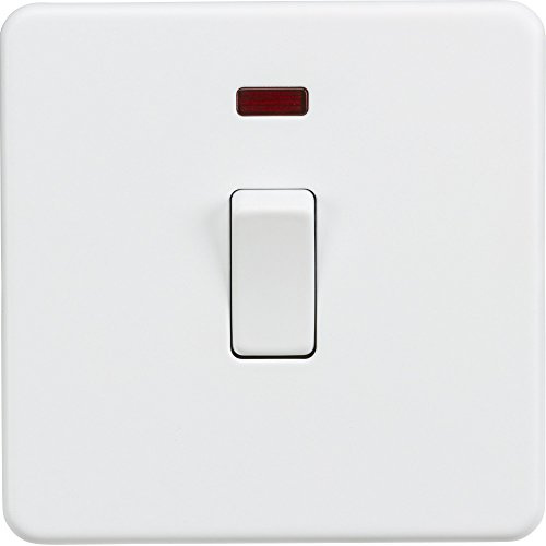 Knightsbridge SF8341NMW Screw Less 20A 1G DP Switch with Neon, White