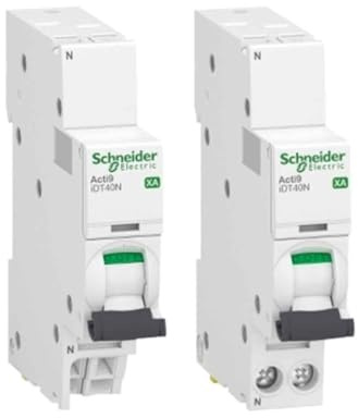 Schneider Electric - Acti9 iDT40T XA - disjoncteur modulaire - auto/vis - 1P+N 32A courbe C - 6kA - A9PA2632
