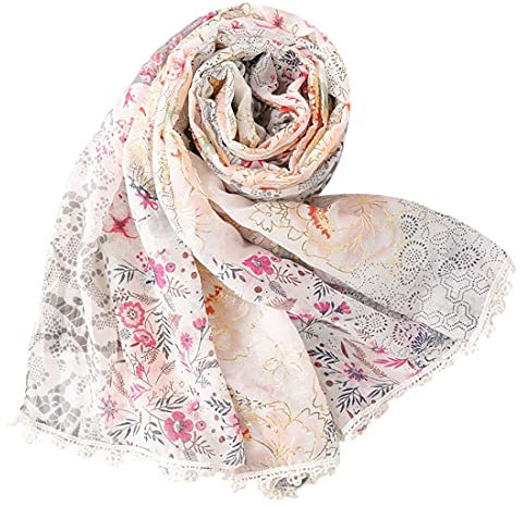 FAIRYGATE Damen Schal übergroßer Halstuch Deckenschal Muster Schals & Tücher für Frühling Sommer Winter Herbstschal Stola Poncho Long Stole Leichte Tuch 7036