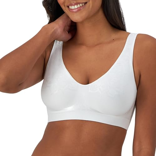 Bali Wireless, Comfort Revolution Seamless, ComfortFlex Fit, T-Shirt Bra Reggiseno, Opaco, Stampa Azteca Bianca, XL Donna
