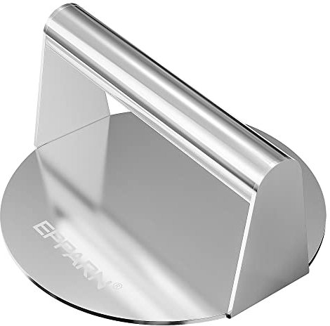 EPPARN Enlarged 6.3 inch Smash Burger Press, Stainless Steel Burger Smasher for Griddle, Hamburger Press, Grill Press Bacon Press, Burger Press Smashburger